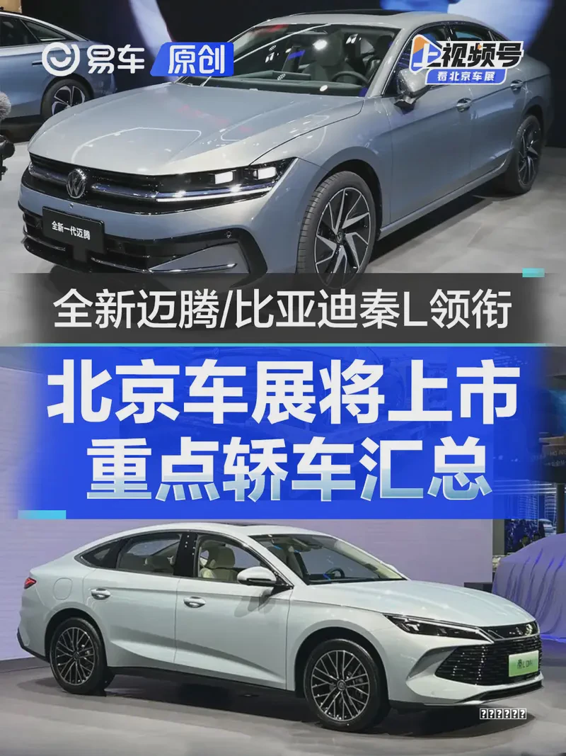 北京车展将上市重点轿车汇总 全新大众迈腾/比亚迪秦L等领衔养成